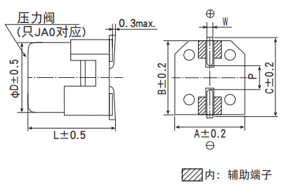 黑金剛電容貼片型導(dǎo)電性高分子混合型鋁電解電容器 HXA系列